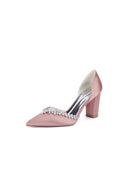 Fuchsia High Heels with Sparkling Crystal Embellishments - KissProm