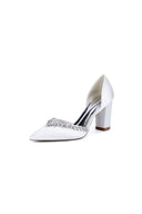 Fuchsia High Heels with Sparkling Crystal Embellishments - KissProm