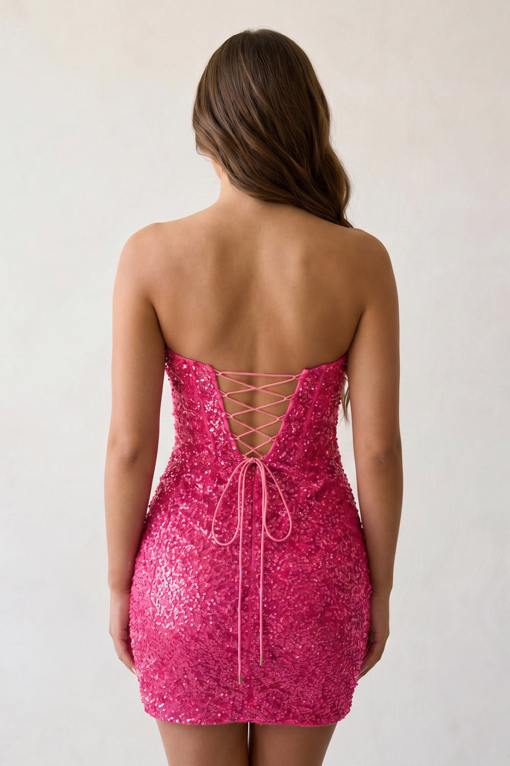 Fuchsia Short Sheath Sequin Mini Homecoming Dresses | KISSPROM