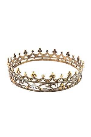 Full Crystal King Prom Tiara - KissProm