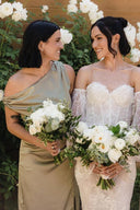 Mermaid Satin One Shoulder Bridesmaid Dress with Slit - KissProm