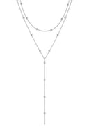 Geometric Tassel Round Bead Multi Layer Long Necklace