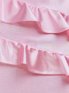 Gessa | Pink - Sheath V Neck Satin Homecoming Dresses with Ruffles