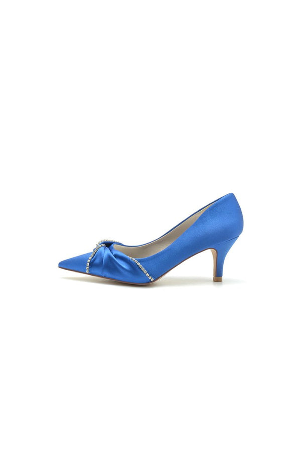 Crystal Bow Wedding Stiletto Heels with Rhinestone - KissProm