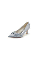 Crystal Bow Wedding Stiletto Heels with Rhinestone - KissProm
