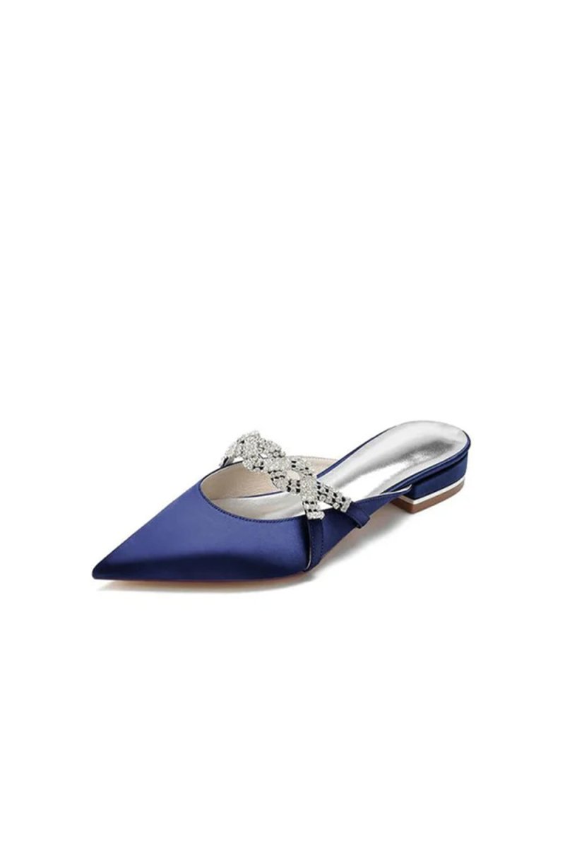 Glitter Crystal Embellished Kitten Sandals - KissProm