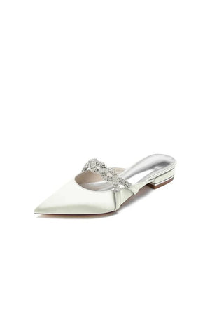 Glitter Crystal Embellished Kitten Sandals - KissProm
