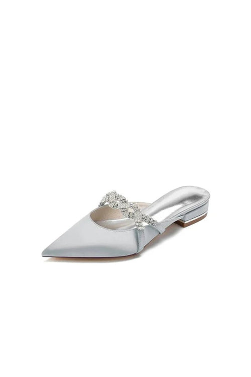 Glitter Crystal Embellished Kitten Sandals - KissProm