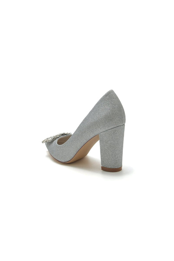 Gold Crystal Pumps with Rhinestone - KissProm