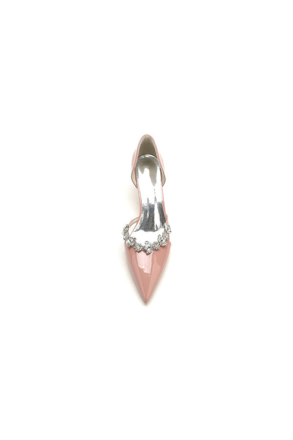 Glitter Crystal Rhinestone Wedding Shoes - KissProm