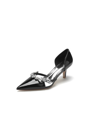 Glitter Crystal Rhinestone Wedding Shoes - KissProm
