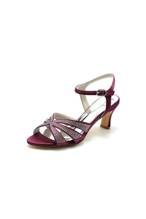 Glitter Crystal Wedding Sandals with Beaded - KissProm