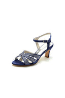 Glitter Crystal Wedding Sandals with Beaded - KissProm