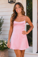 Orange Straps A-line Short Cocktail Dress - KissProm