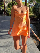 Glyniss | Orange - Straps  A-line Short Cocktail Dress