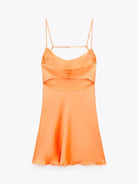 Glyniss | Orange - Straps  A-line Short Cocktail Dress