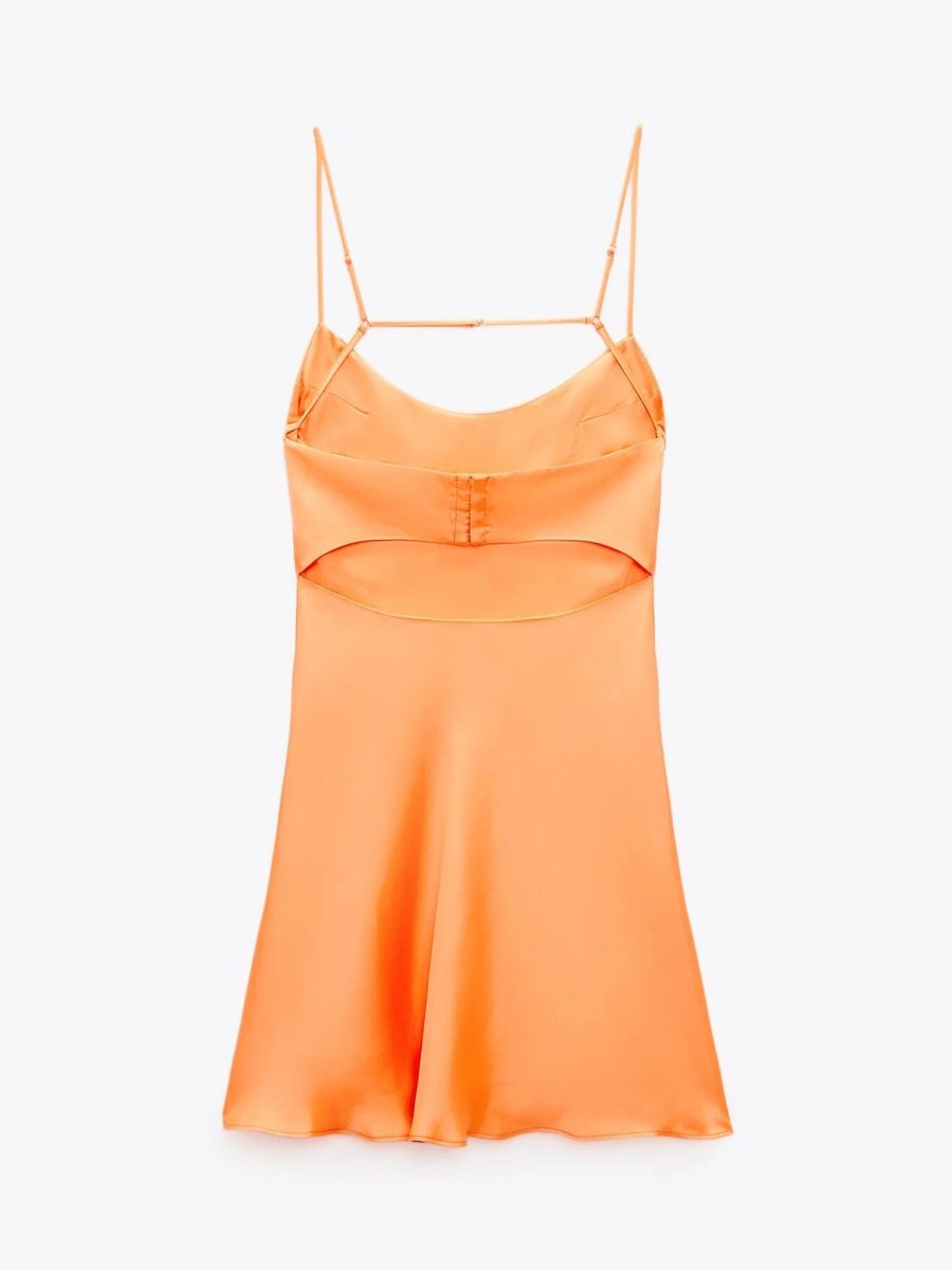 Glyniss | Orange - Straps  A-line Short Cocktail Dress