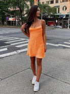 Glyniss | Orange - Straps  A-line Short Cocktail Dress