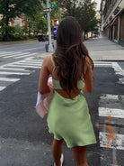 Glyniss | Sage - Straps  A-line Short Cocktail Dress