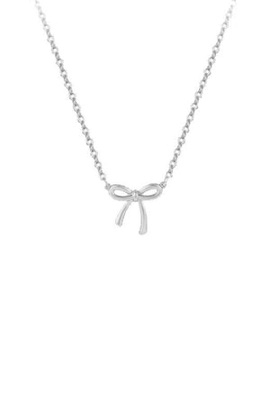 Gold Bow Pendant Necklace