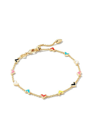 Gold Chain Bracelets with Heart - KissProm