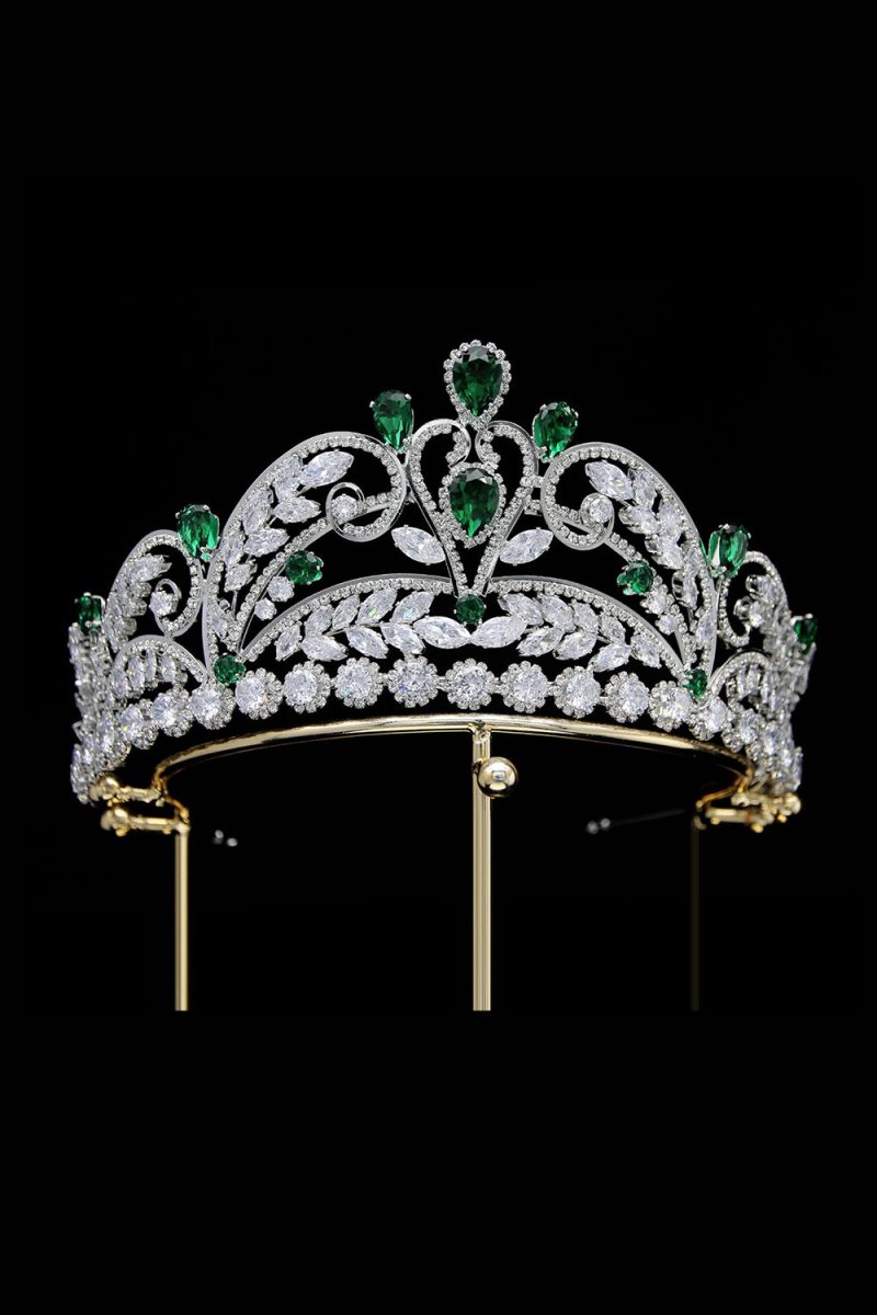 Gold Cubic Zirconia Bridal Tiara