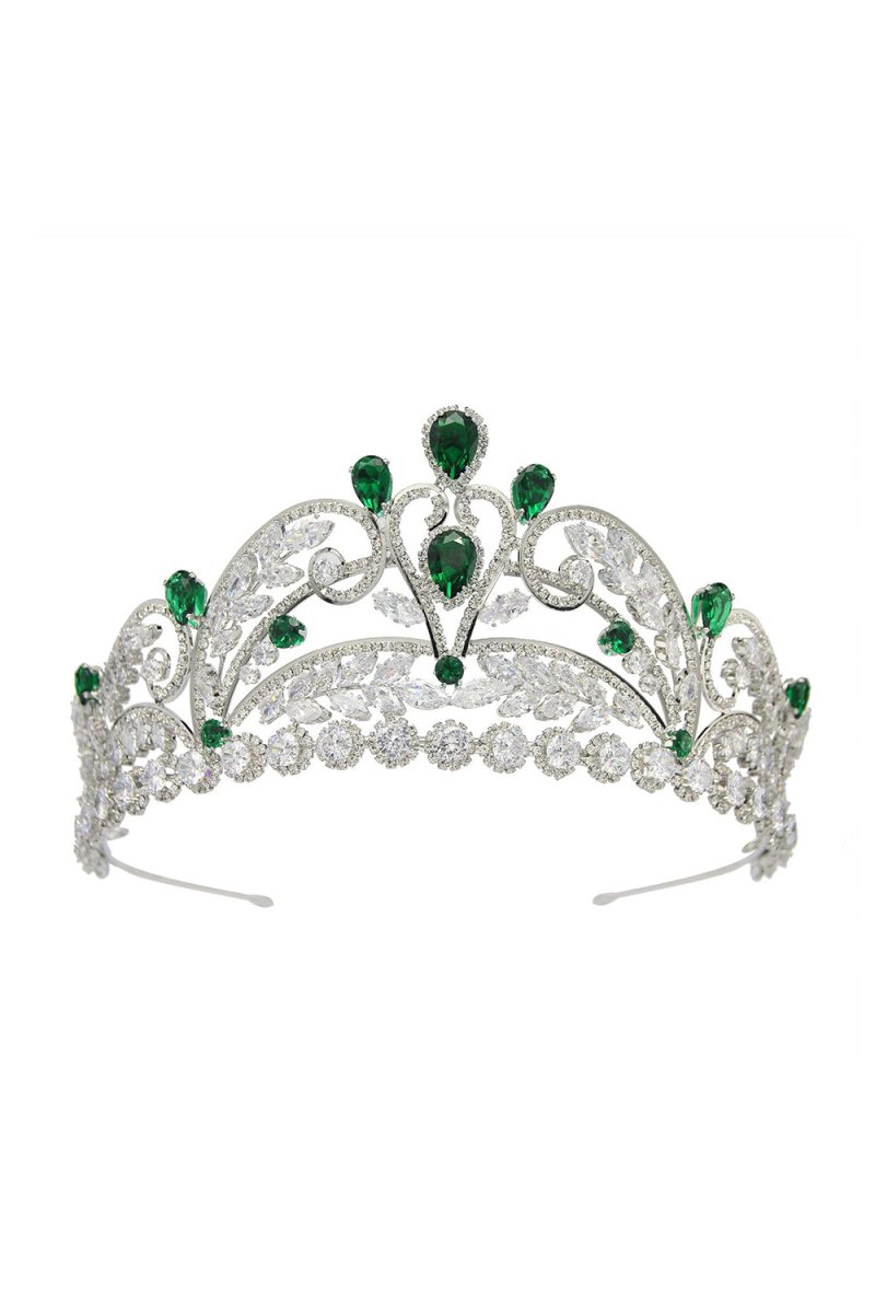 Gold Cubic Zirconia Bridal Tiara