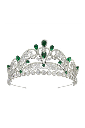 Gold Cubic Zirconia Bridal Tiara