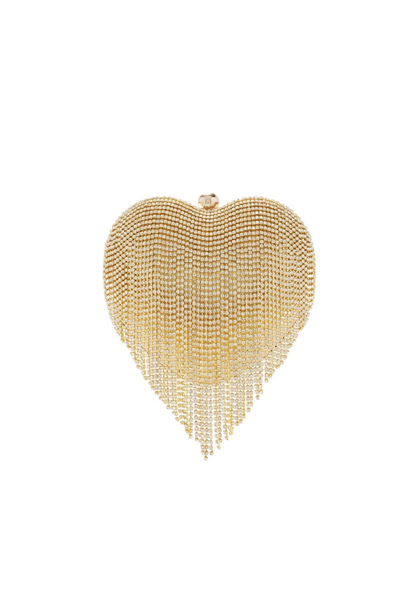 Gold Evening Party Clutch with Rhinestone - KissProm