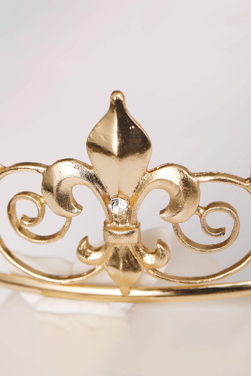 Gold Full Round King Crown - KissProm