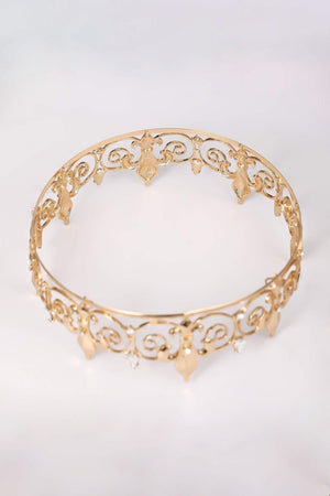 Gold Full Round King Crown - KissProm
