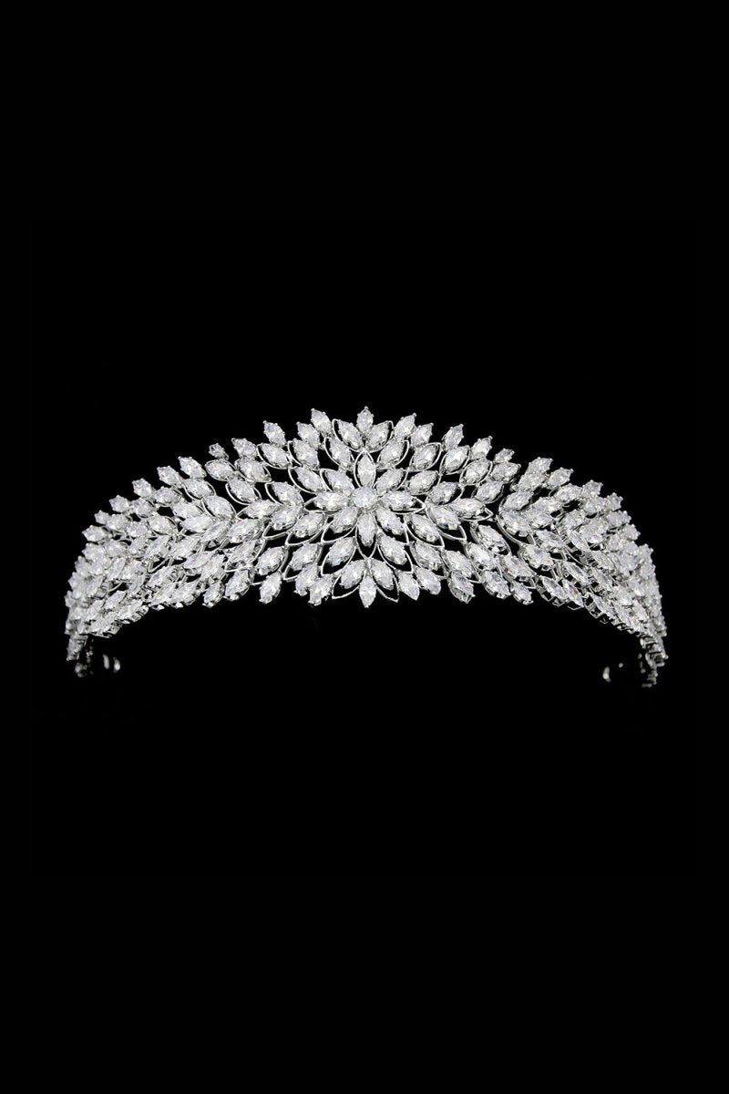Gold Hair Pieces Crystal Crowns - KissProm