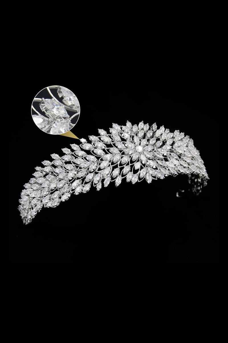 Gold Hair Pieces Crystal Crowns - KissProm