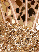 Nelly | Red Mirror-Cut Sequins Halter Sheath V Neck Homecoming Dress