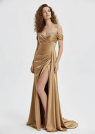 Adelaide | Mermaid Satin Long Prom Dress with Slit - KissProm