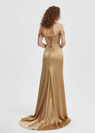 Adelaide | Mermaid Satin Long Prom Dress with Slit - KissProm