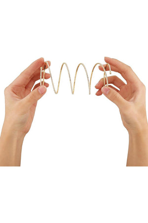 Gold Wrap Cuff MultiLayer Rhinestone Bracelets - KissProm