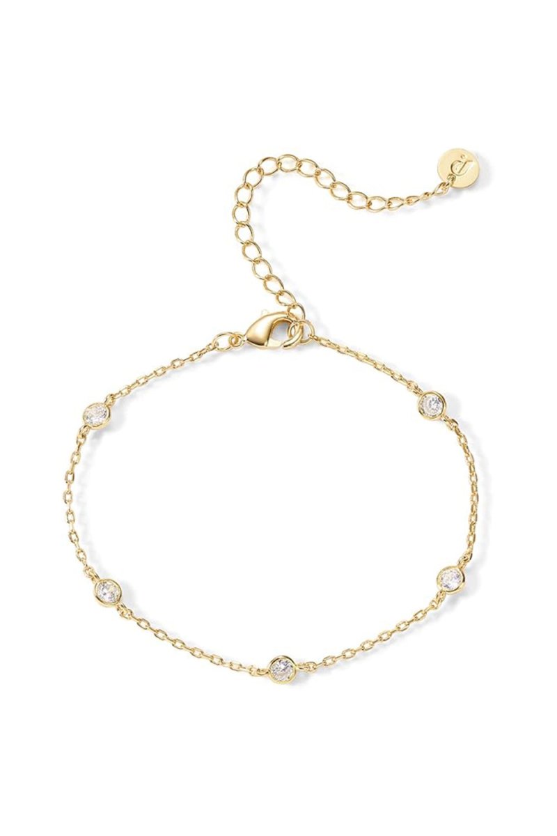 Silver Cubic Zirconia Chain Bracelets