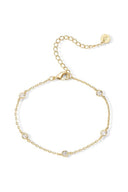 Silver Cubic Zirconia Chain Bracelets