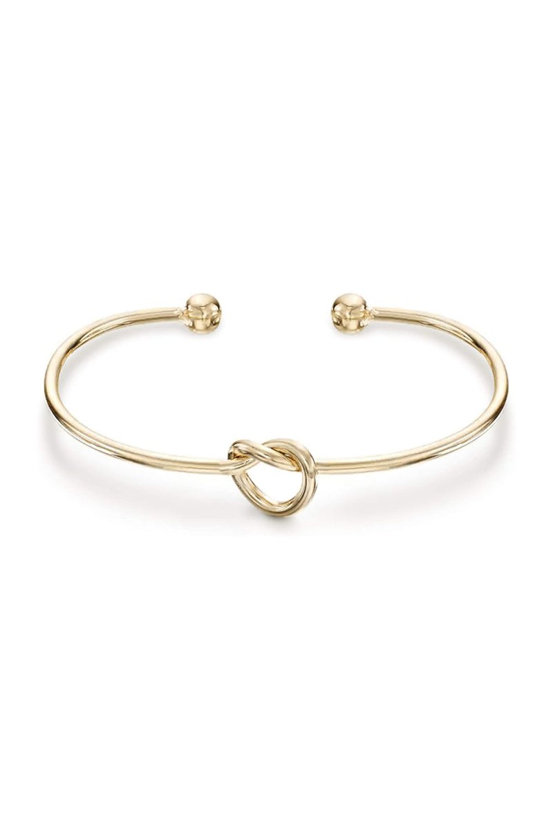 Gold Love Knot Open Bracelet