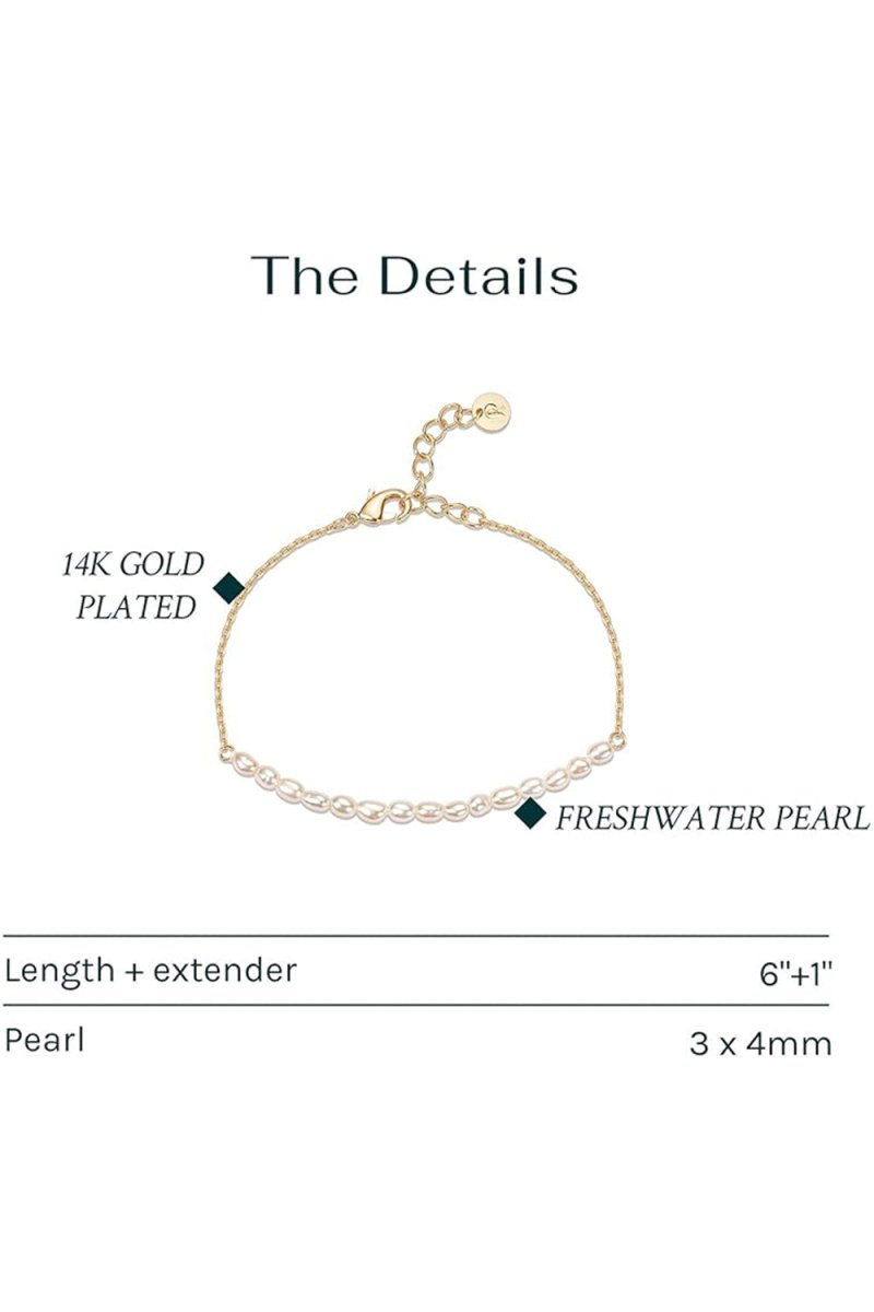 Rose Gold Plated Pearl Bracelets - KissProm