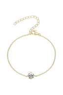 Gold Plated Solitaire Diamond Bracelets - KissProm