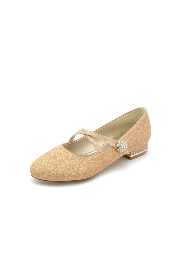 White Pointed Toe Wedding Flats - KissProm