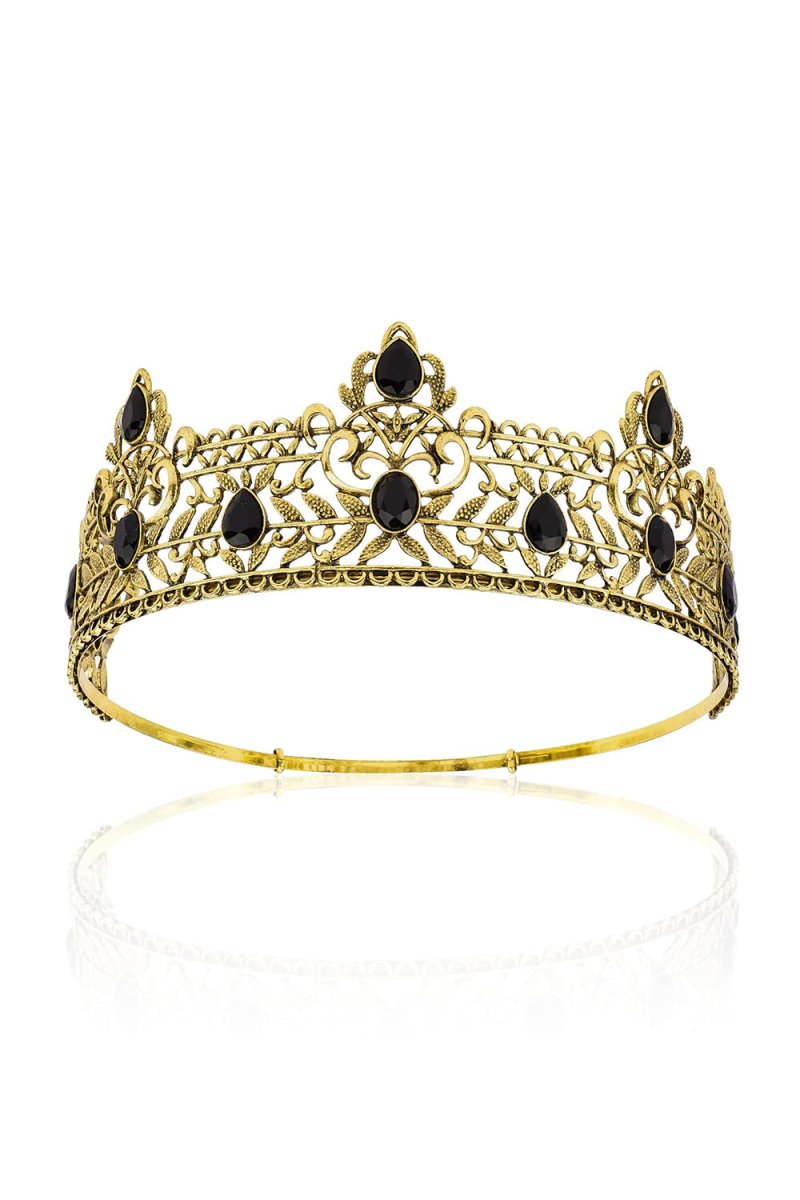 Gold Retro Baroque Crowns for Men - KissProm