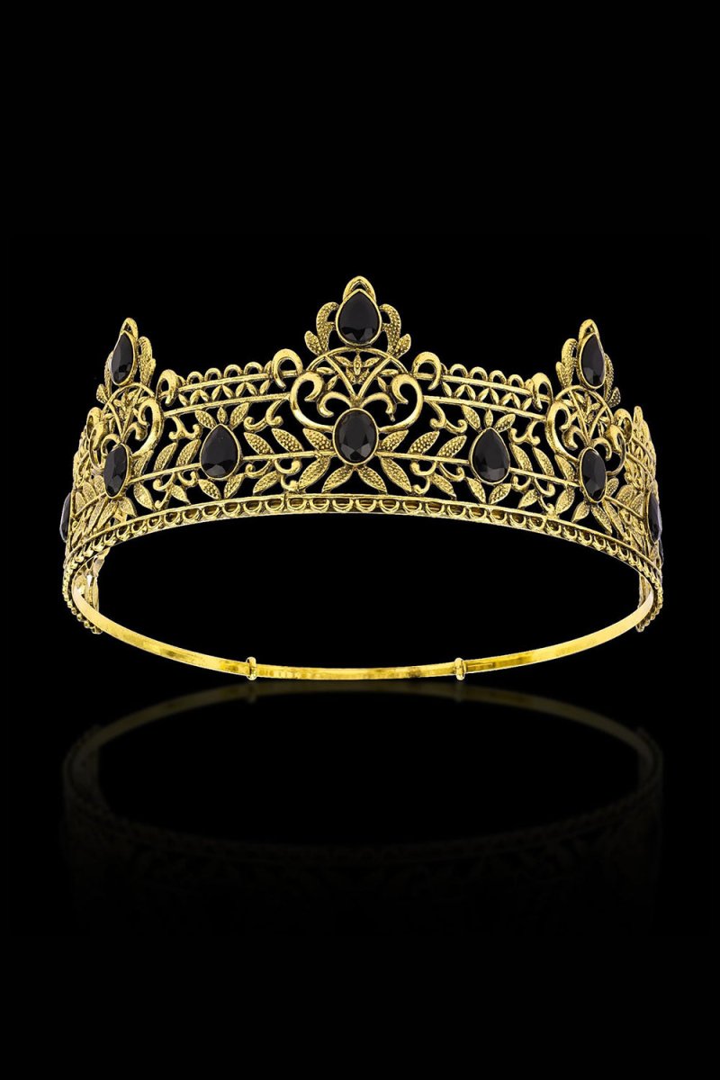 Gold Retro Baroque Crowns for Men - KissProm