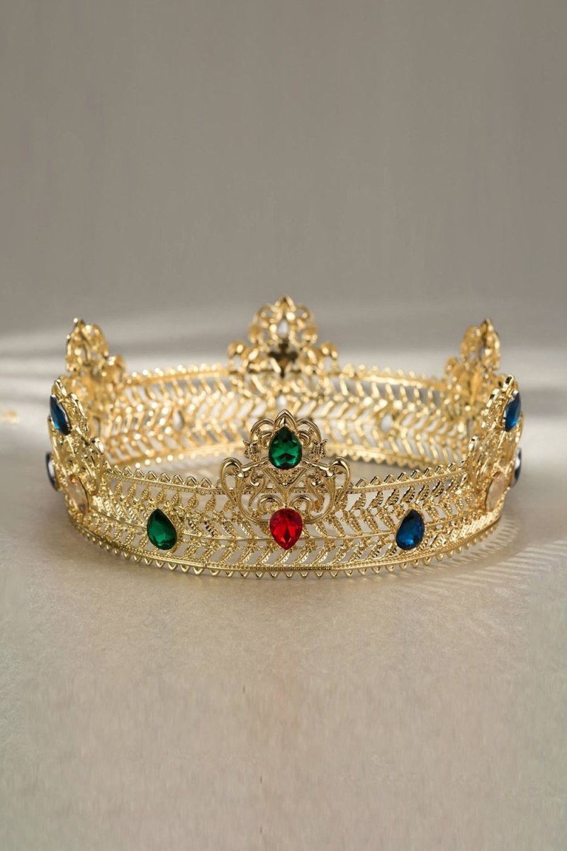 Gold Rheinstone King Crowns - KissProm