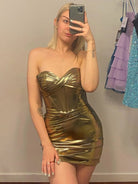 Bodycon Strapless Corset Burgundy Tight Short Homecoming Dresses