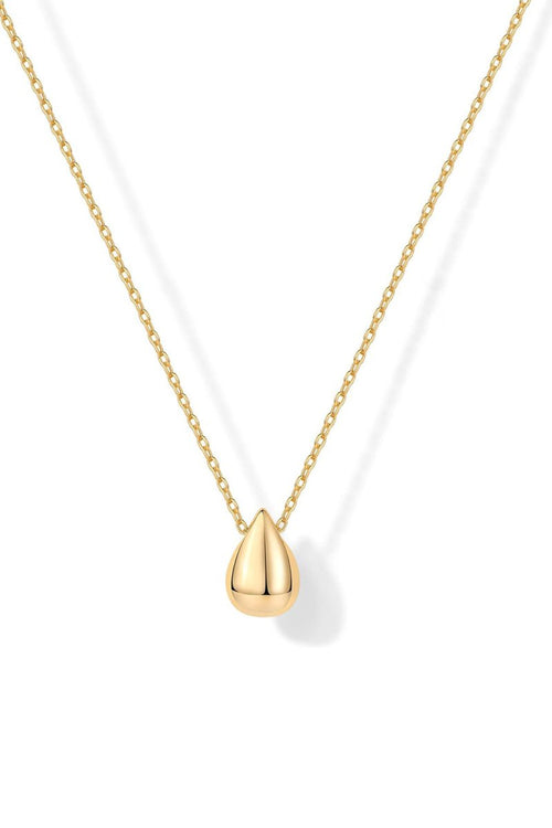 Gold Teardrop Pendant Necklace