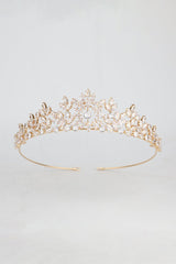 Gold Zirconia Queen Crown - KissProm