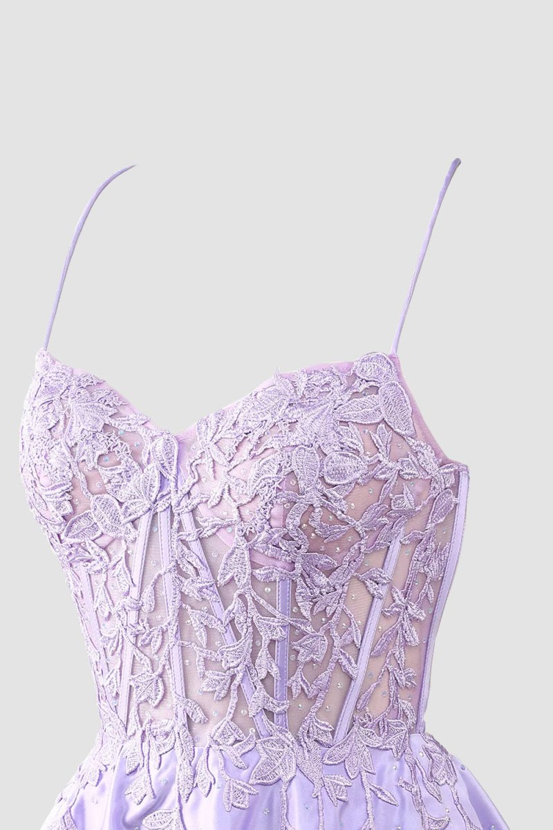 Green Appliques Sweetheart Lace-Up A-Line Short Party Dress